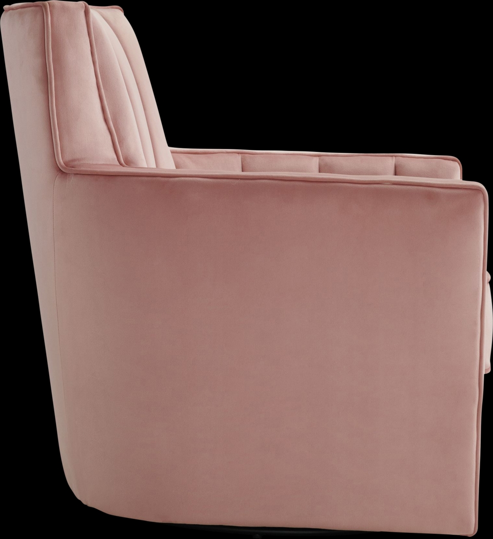 Chippenham Pink Accent Swivel Chair - Thumbnail - Image 3