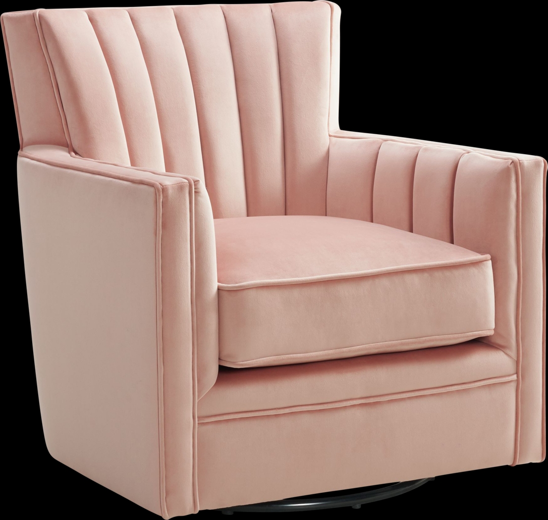 Chippenham Pink Accent Swivel Chair - Thumbnail - Image 4