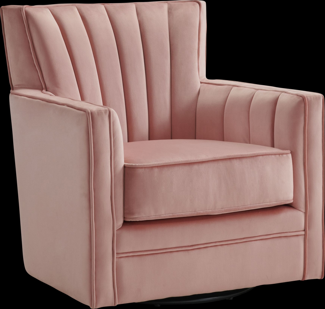 Chippenham Pink Accent Swivel Chair - Thumbnail - Image 1