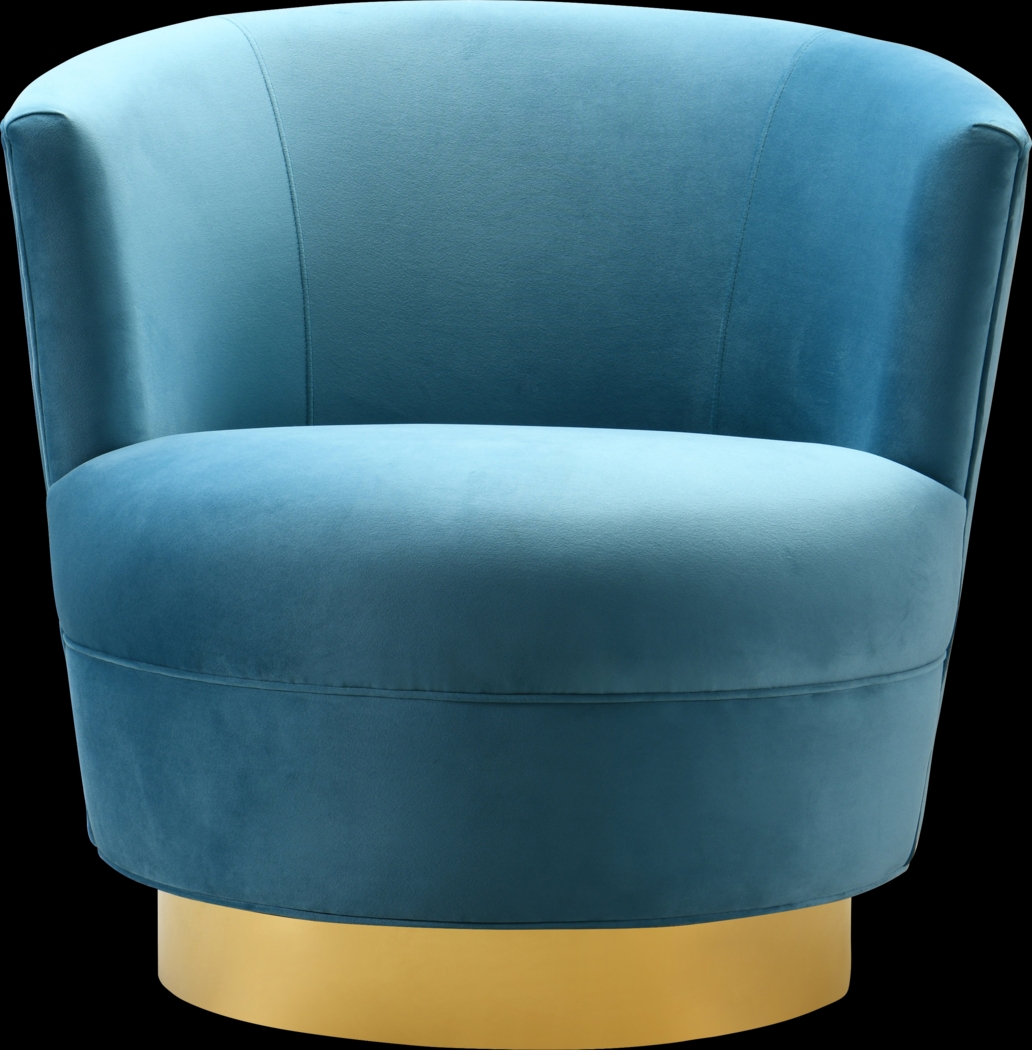 Chisholm Blue Swivel Chair - Thumbnail - Image 2