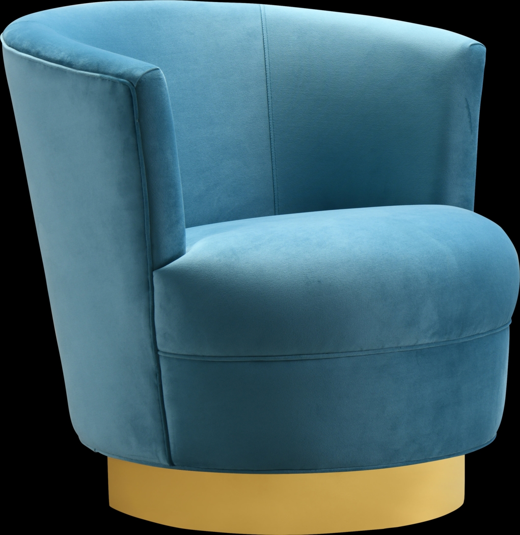 Chisholm Blue Swivel Chair - Thumbnail - Image 1