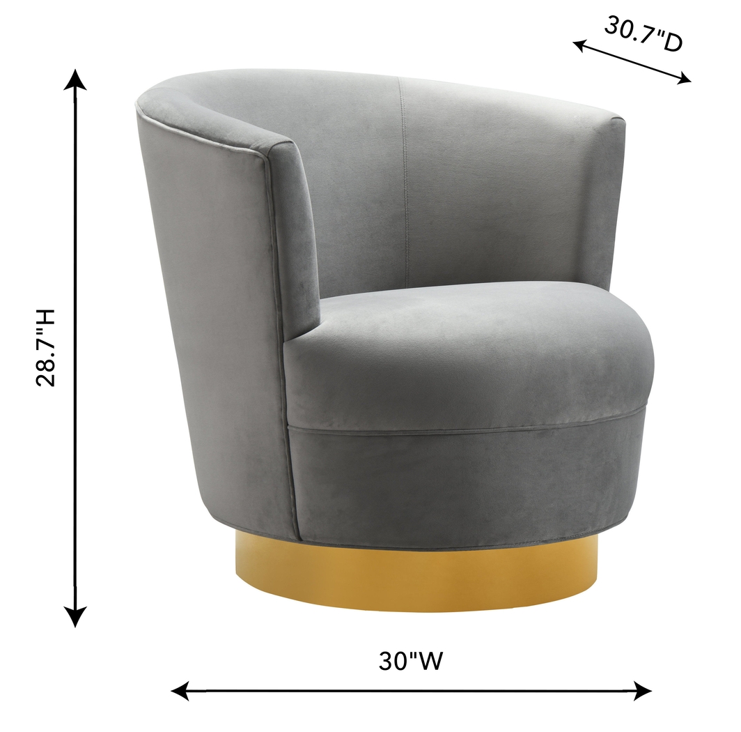 Chisholm Gray Swivel Chair - Thumbnail - Image 6