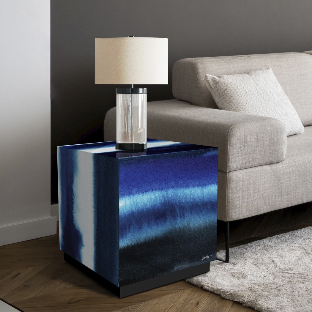 Chivira Blue Accent Table - Thumbnail - Image 2