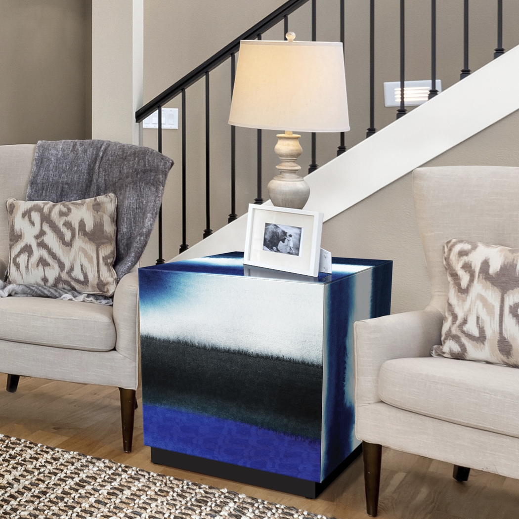 Chivira Blue Accent Table - Thumbnail - Image 3