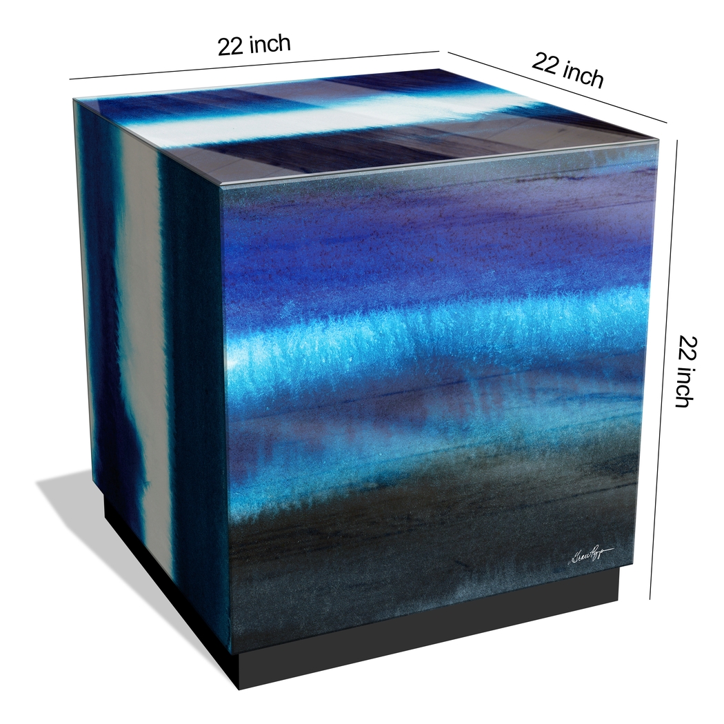 Chivira Blue Accent Table - Thumbnail - Image 8