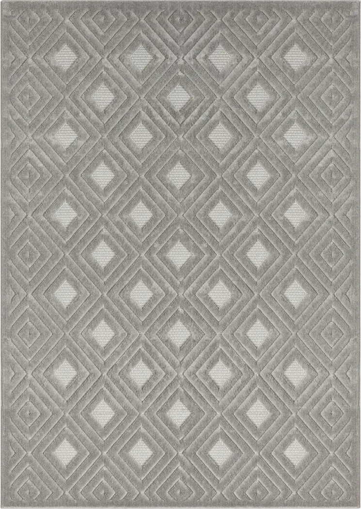 Chivons Gray 7'10 x 9'10 Indoor,Outdoor Rug - Thumbnail - Image 1