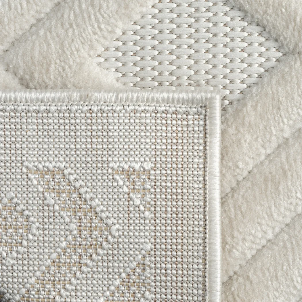 Chivons Ivory 5' x 7' Indoor,Outdoor Rug - Thumbnail - Image 8