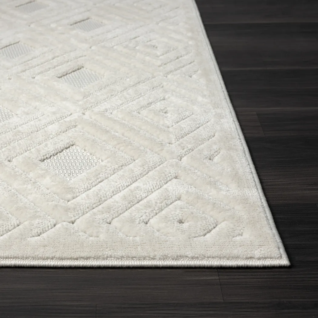 Chivons Ivory 7'10 x 9'10 Indoor,Outdoor Rug - Thumbnail - Image 7
