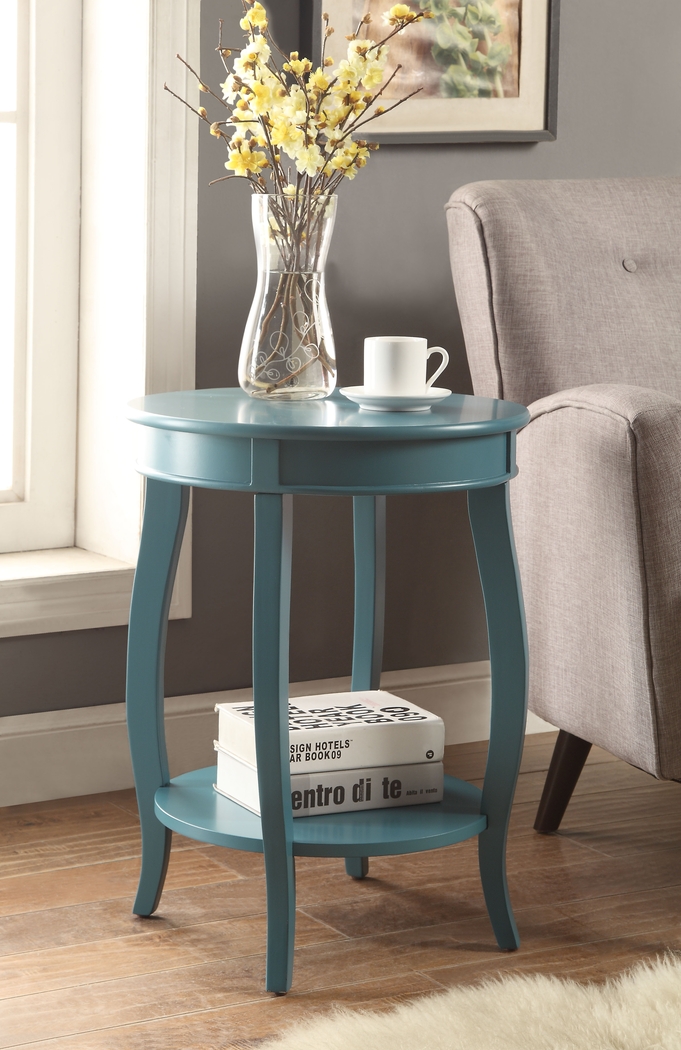 Chloris Blue Accent Table - Thumbnail - Image 2