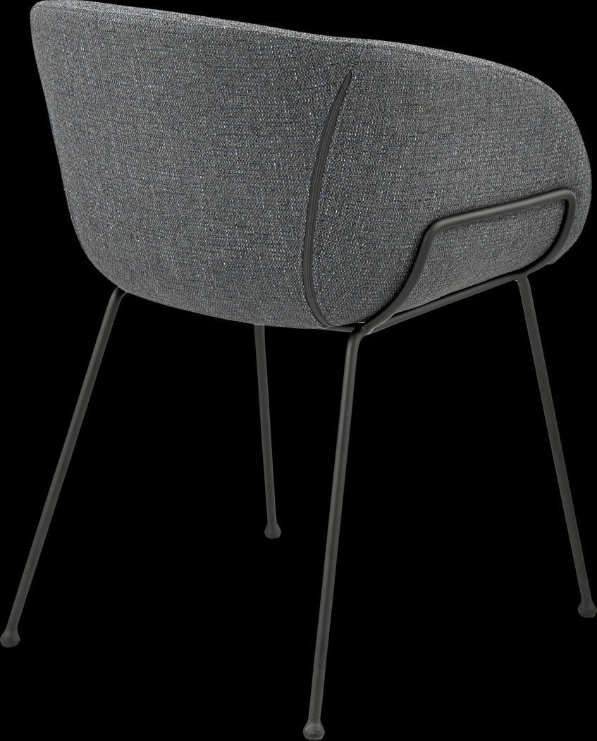 Choupique Blue Arm Chair, Set of 2 - Thumbnail - Image 3