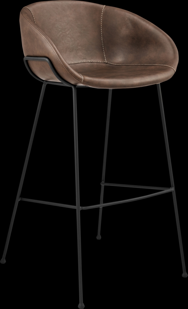 Choupique Brown Barstool, Set of 2 - Thumbnail - Image 4