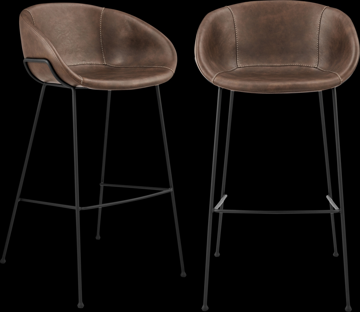 Choupique Brown Barstool, Set of 2 - Thumbnail - Image 1