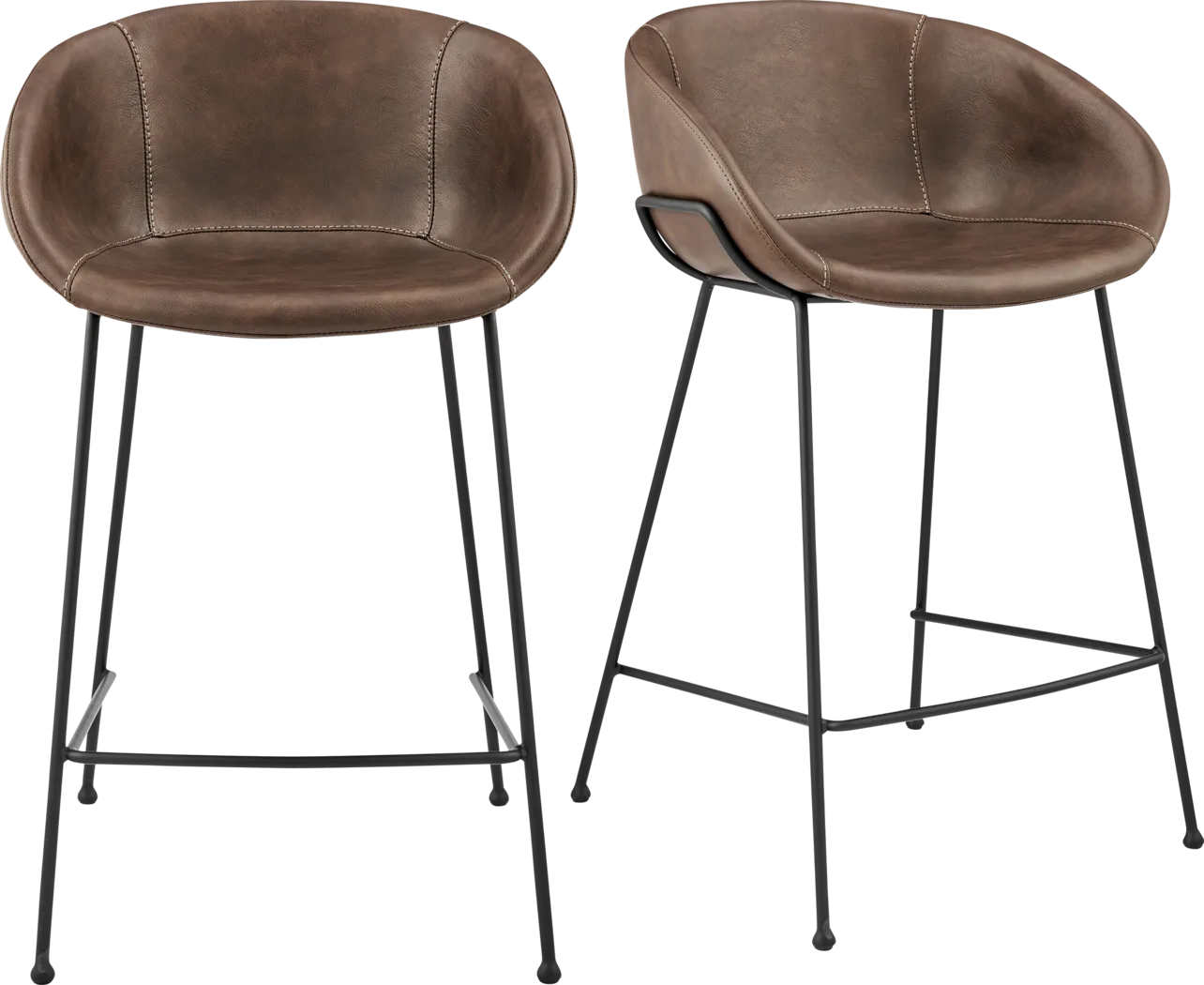 Choupique Brown Counter Stool, Set of 2 - Thumbnail - Image 1