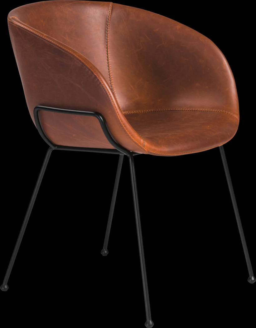 Choupique Dark Brown Arm Chair, Set of 2 - Thumbnail - Image 3