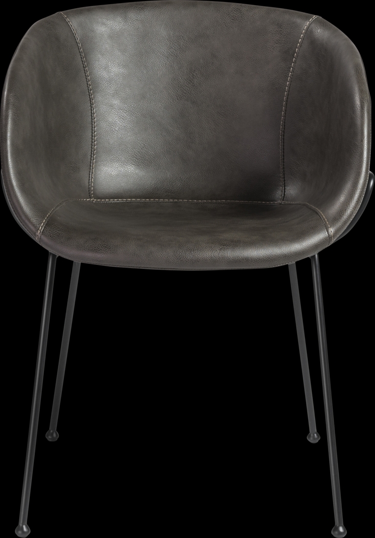 Choupique Dark Gray Arm Chair, Set of 2 - Thumbnail - Image 2