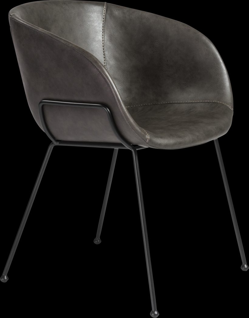 Choupique Dark Gray Arm Chair, Set of 2 - Thumbnail - Image 3