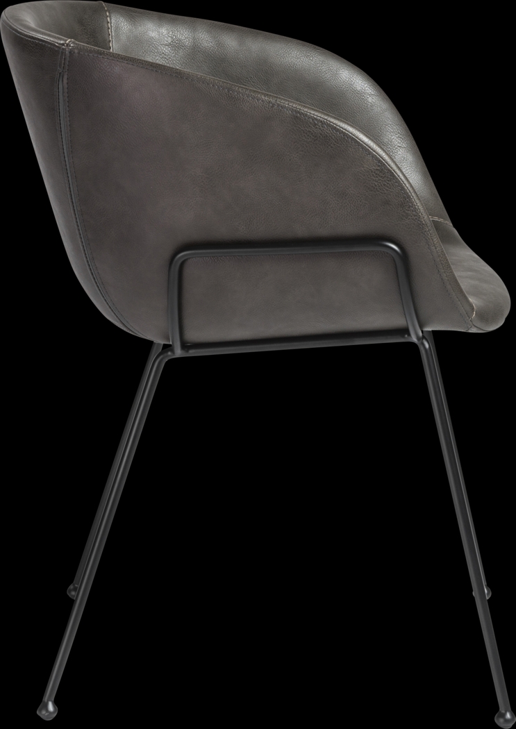 Choupique Dark Gray Arm Chair, Set of 2 - Thumbnail - Image 4
