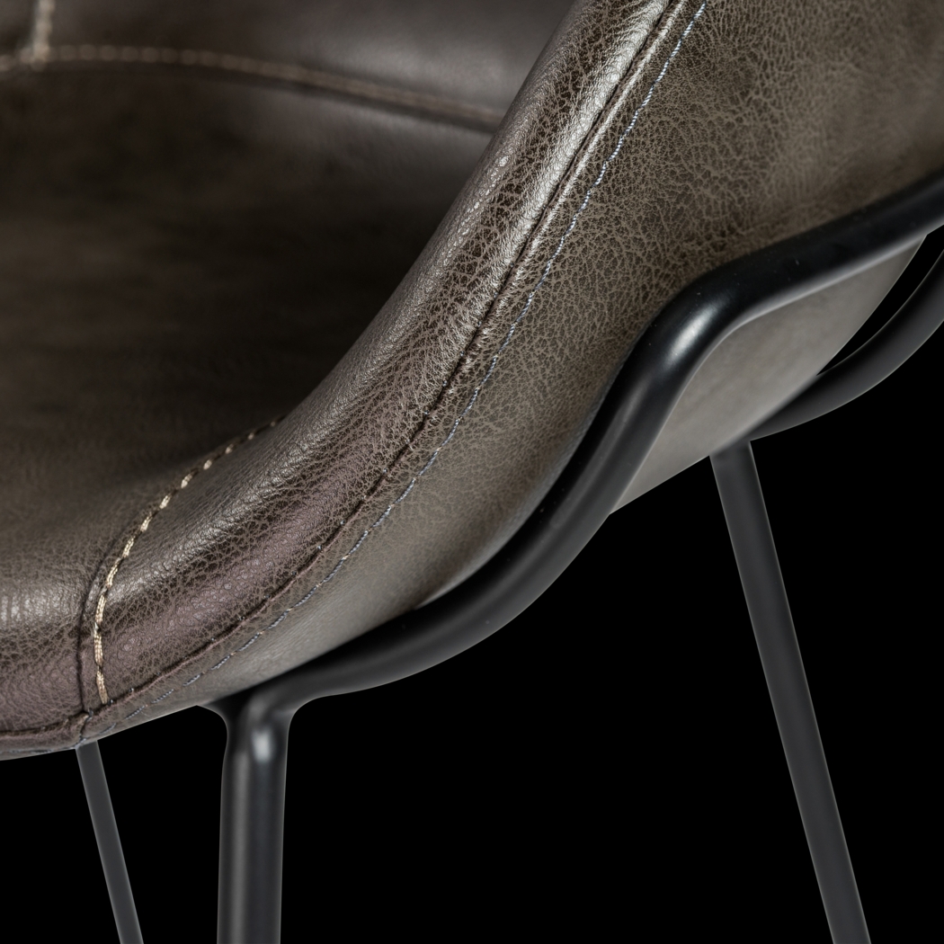 Choupique Dark Gray Counter Stool, Set of 2 - Thumbnail - Image 7