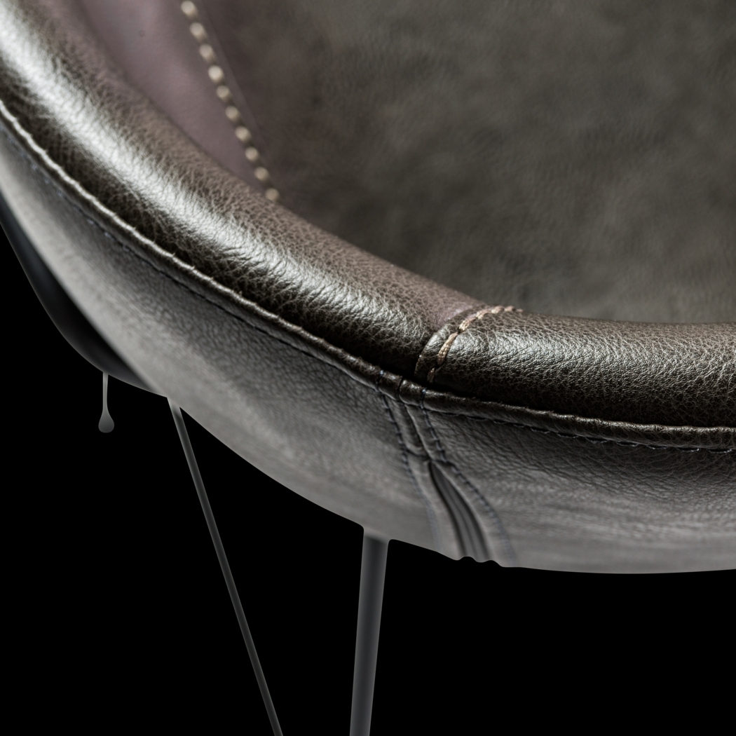 Choupique Dark Gray Counter Stool, Set of 2 - Thumbnail - Image 8