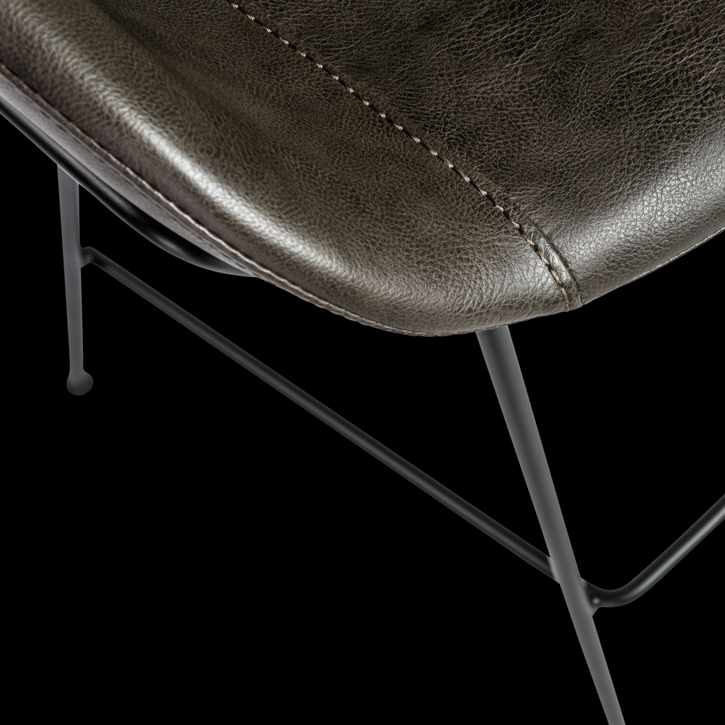 Choupique Dark Gray Counter Stool, Set of 2 - Thumbnail - Image 9