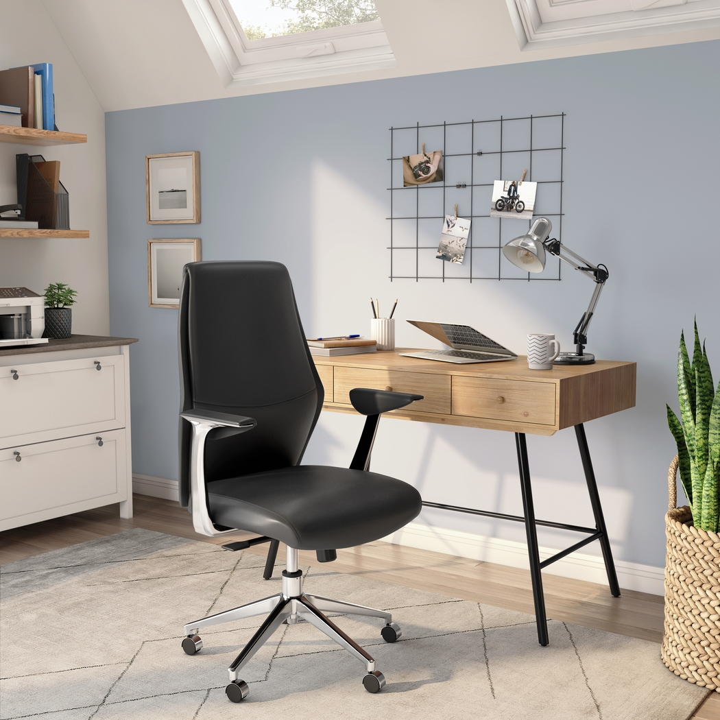 Chrisan Black Office Chair - Thumbnail - Image 2