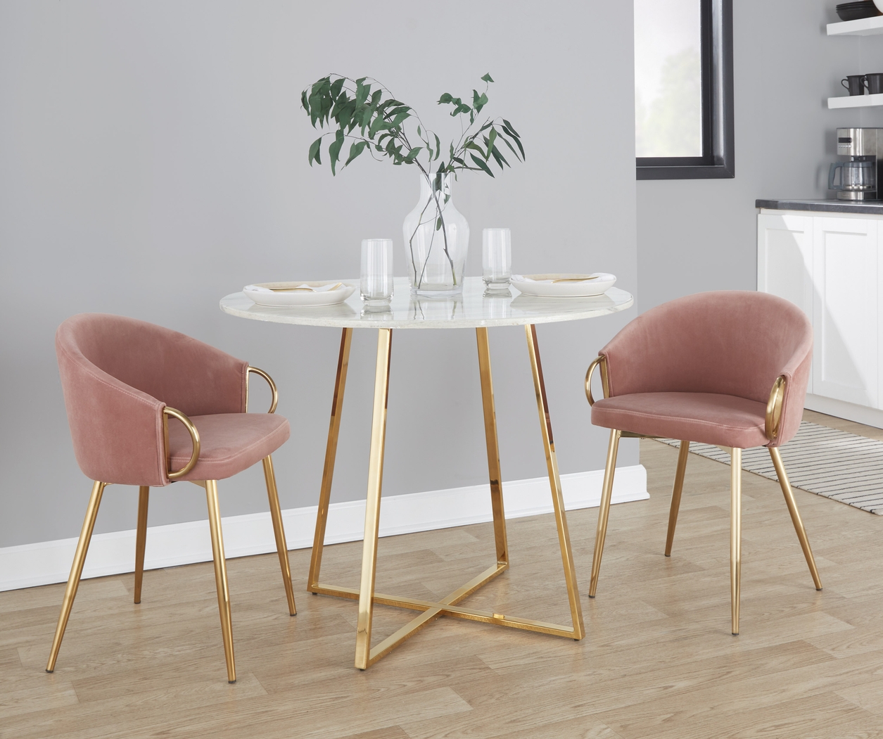 Chrtlyn Pink Side Chair, Set of 2 - Thumbnail - Image 2