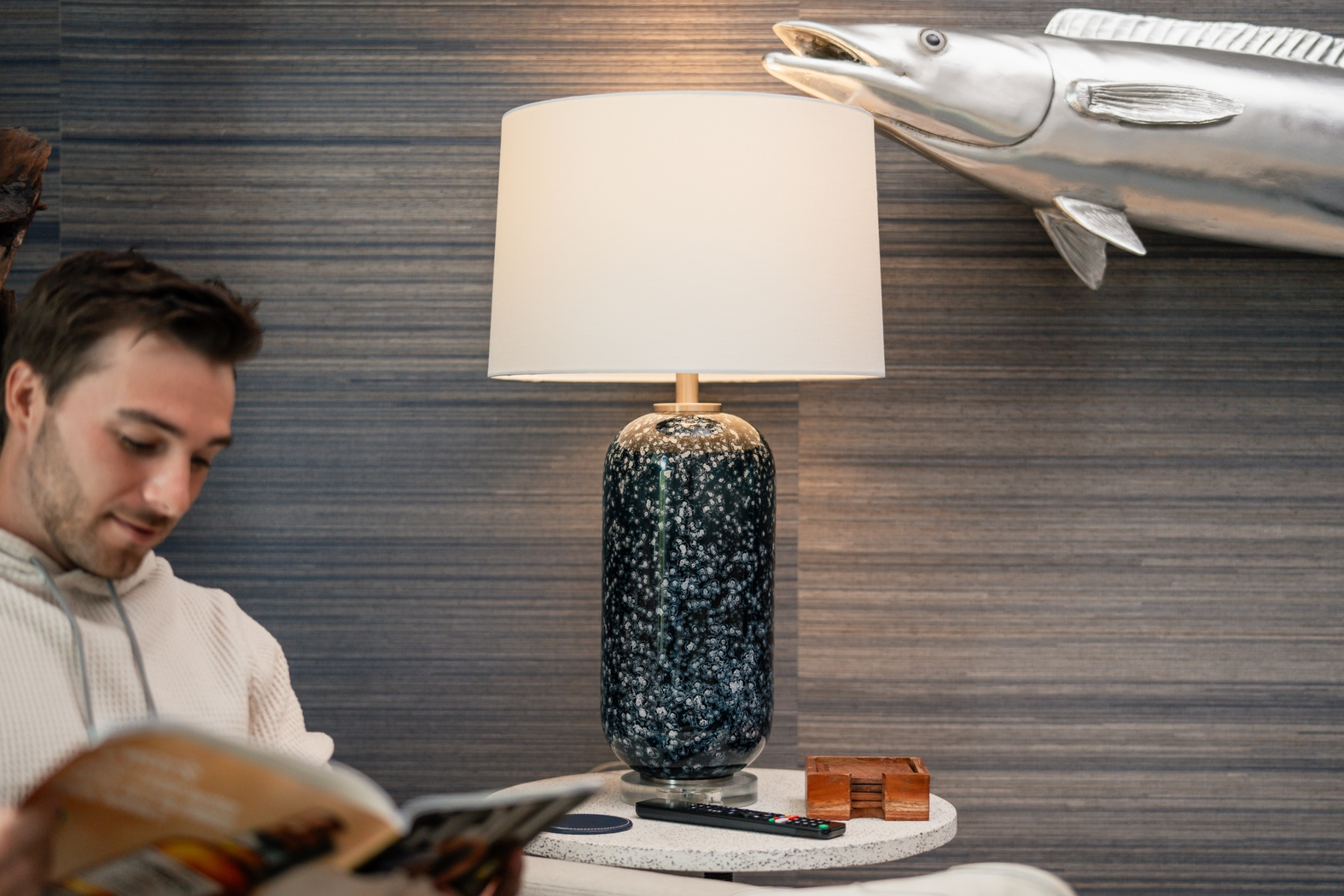 Chrystie Reef Blue Table Lamps, Set of 2 - Thumbnail - Image 2