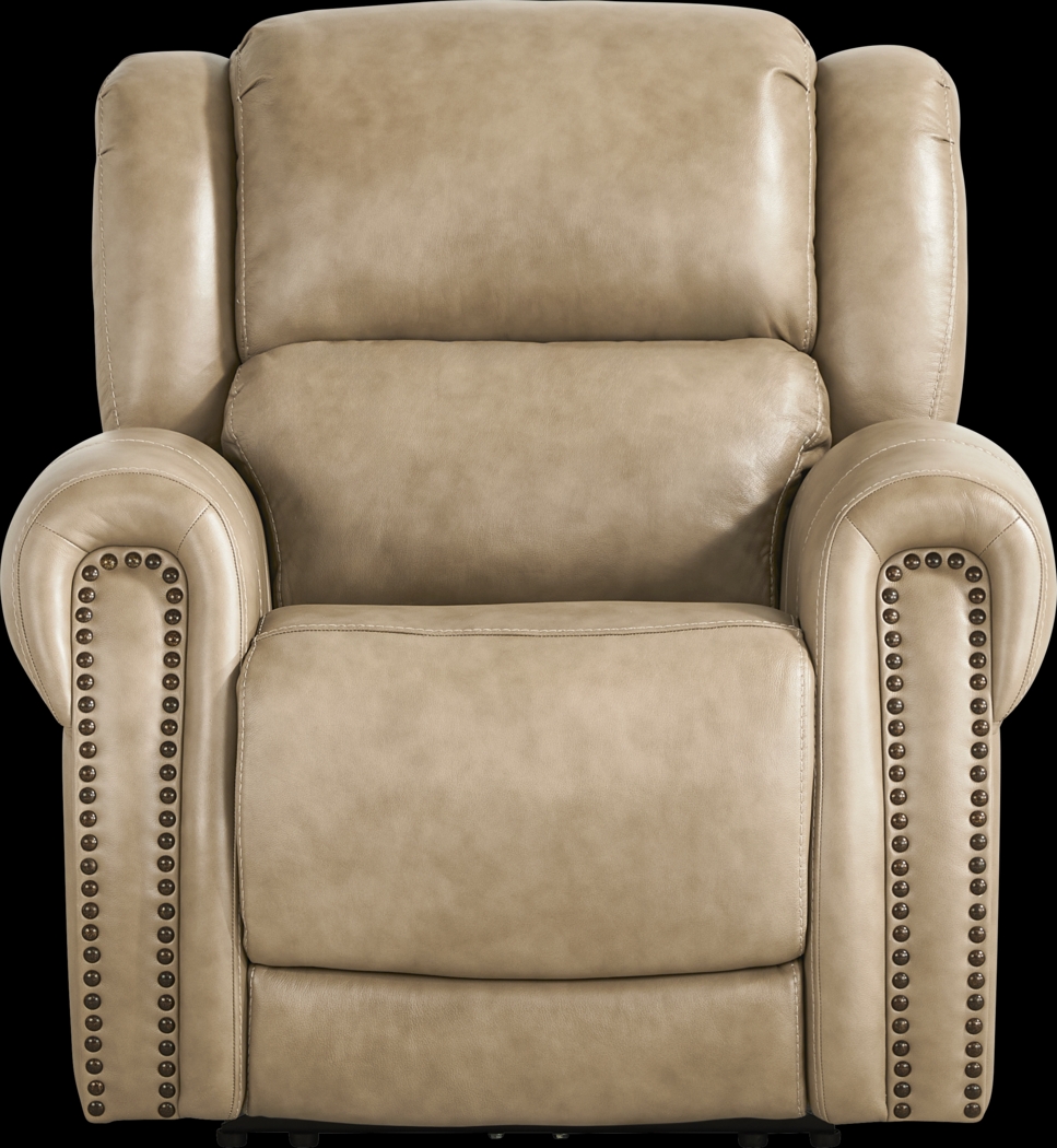 Churchill Taupe 8 Pc Dual Power Reclining Leather Living Room - Thumbnail - Image 14