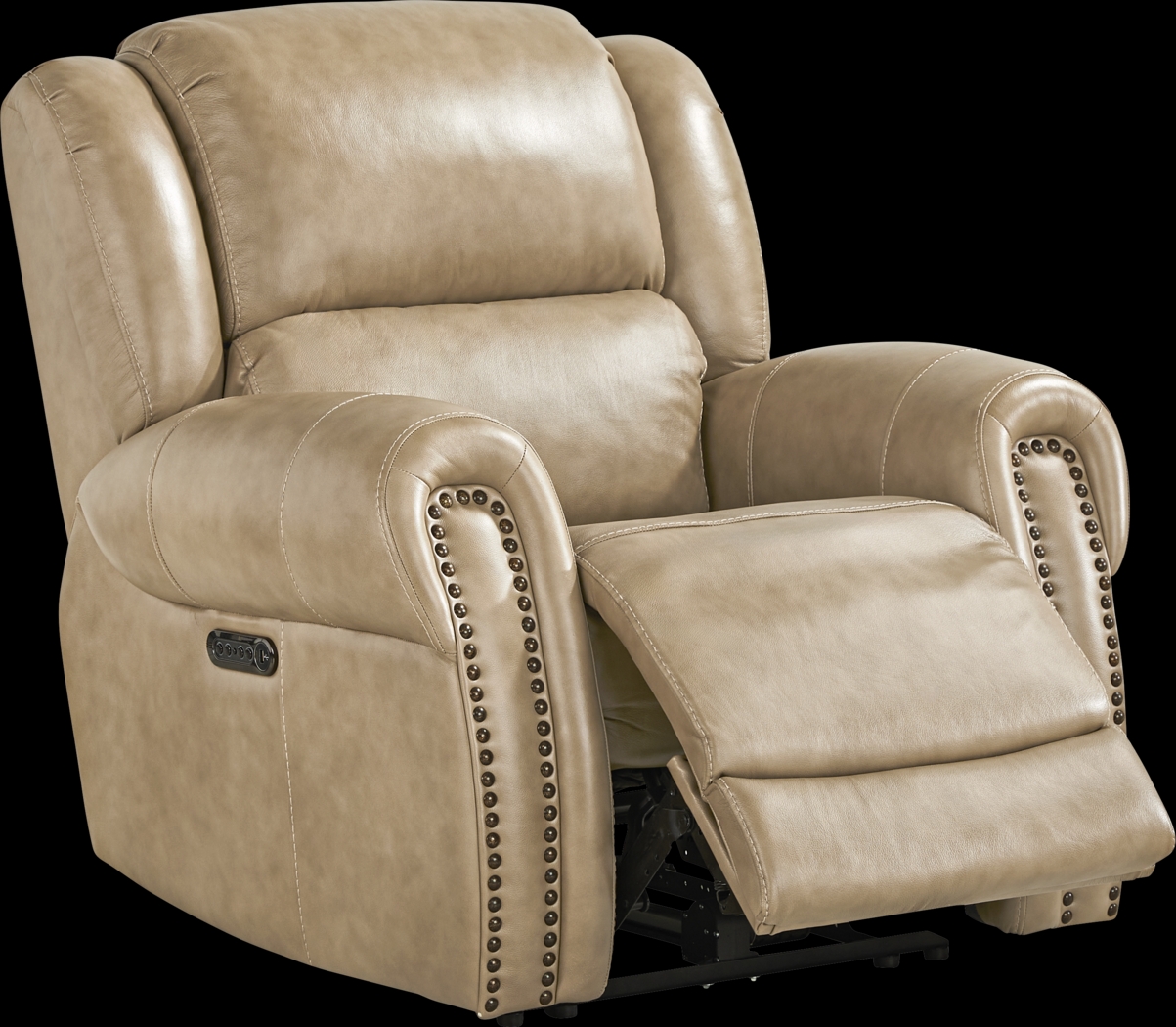 Churchill Taupe 8 Pc Dual Power Reclining Leather Living Room - Thumbnail - Image 13