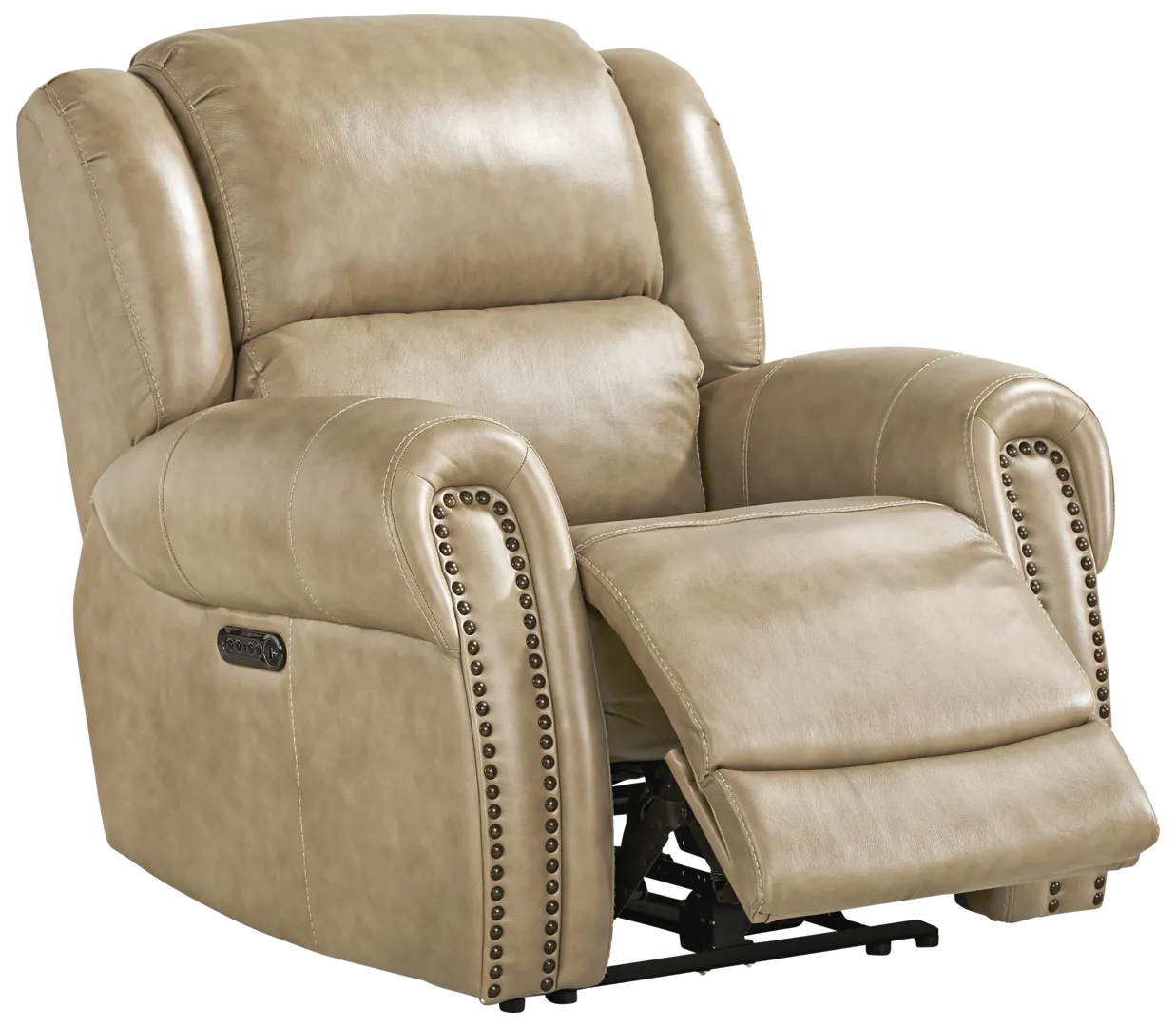 taupe dual power recliner