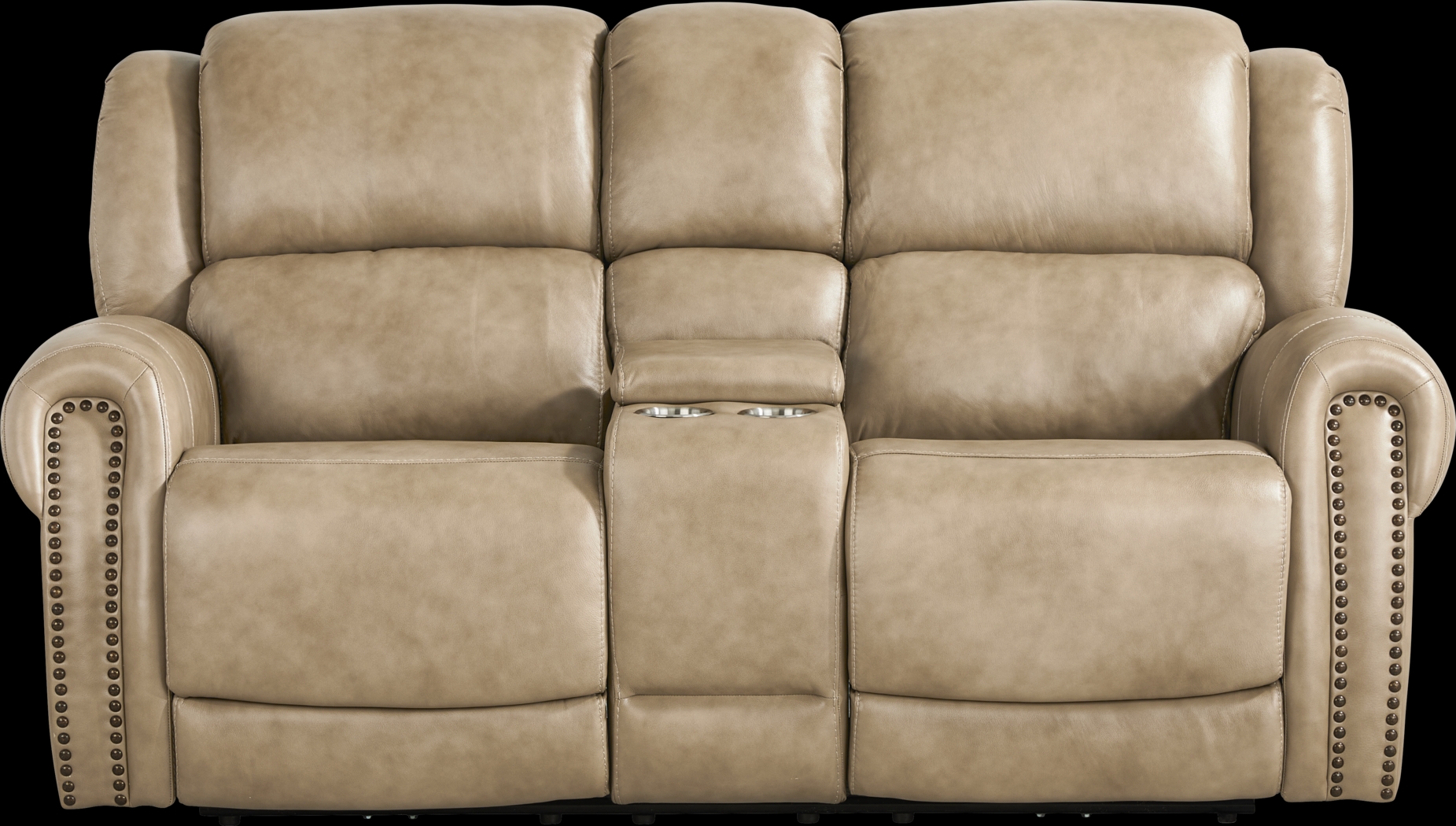 Churchill Taupe 8 Pc Dual Power Reclining Leather Living Room - Thumbnail - Image 9