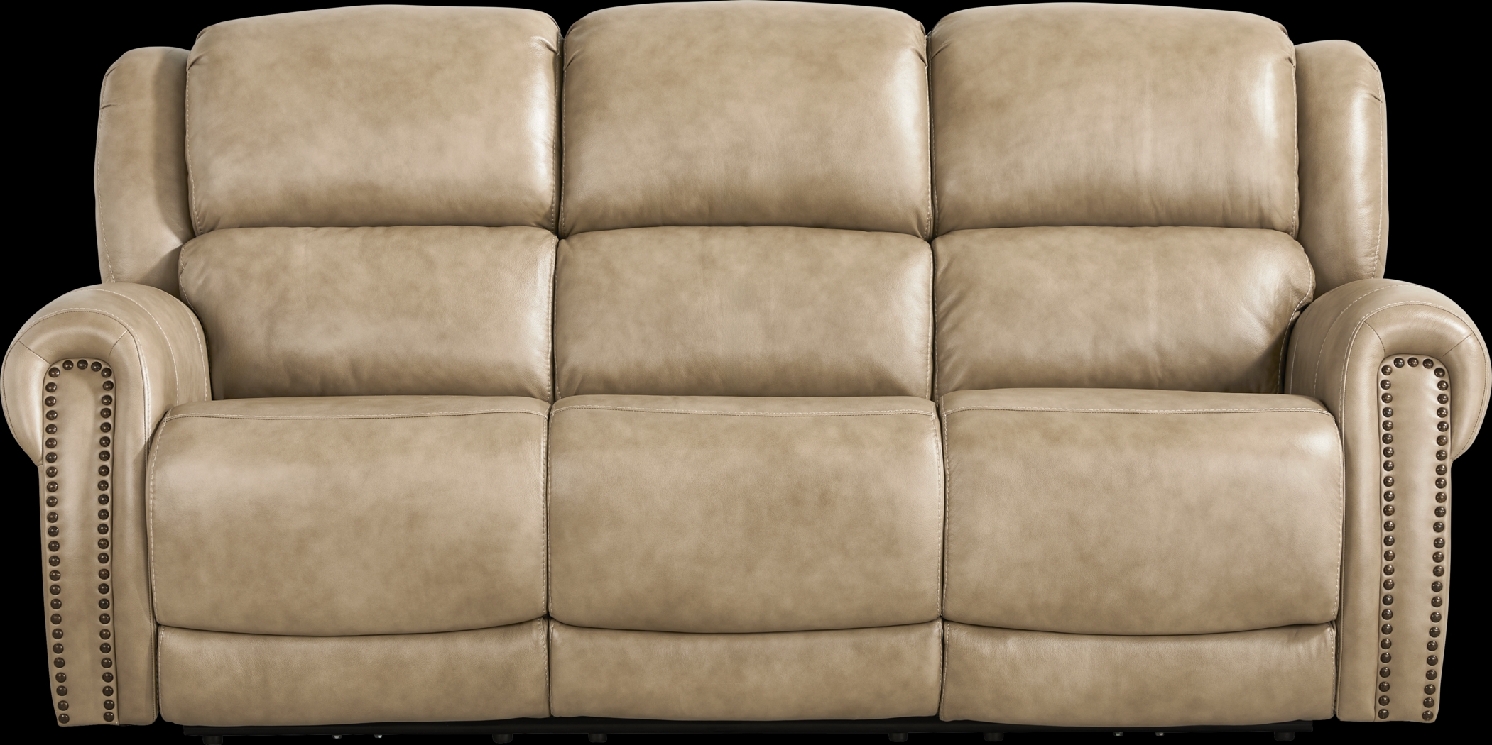 Churchill Taupe 8 Pc Dual Power Reclining Leather Living Room - Thumbnail - Image 3