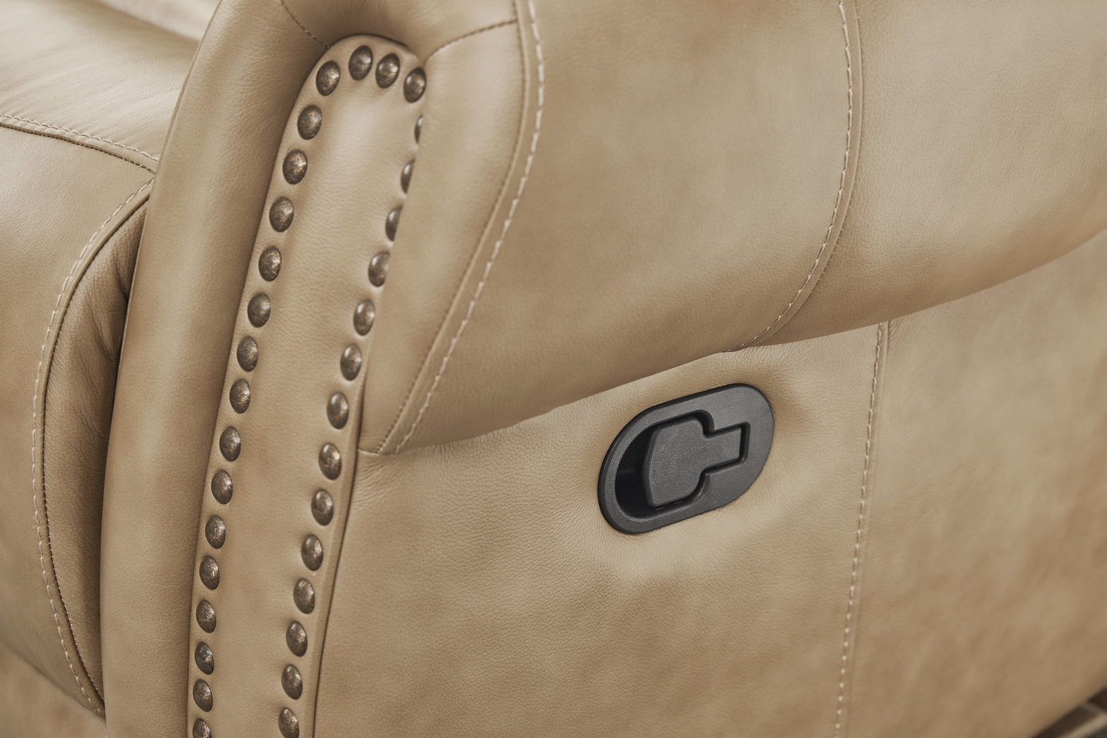 Churchill Taupe Reclining Loveseat - Thumbnail - Image 4