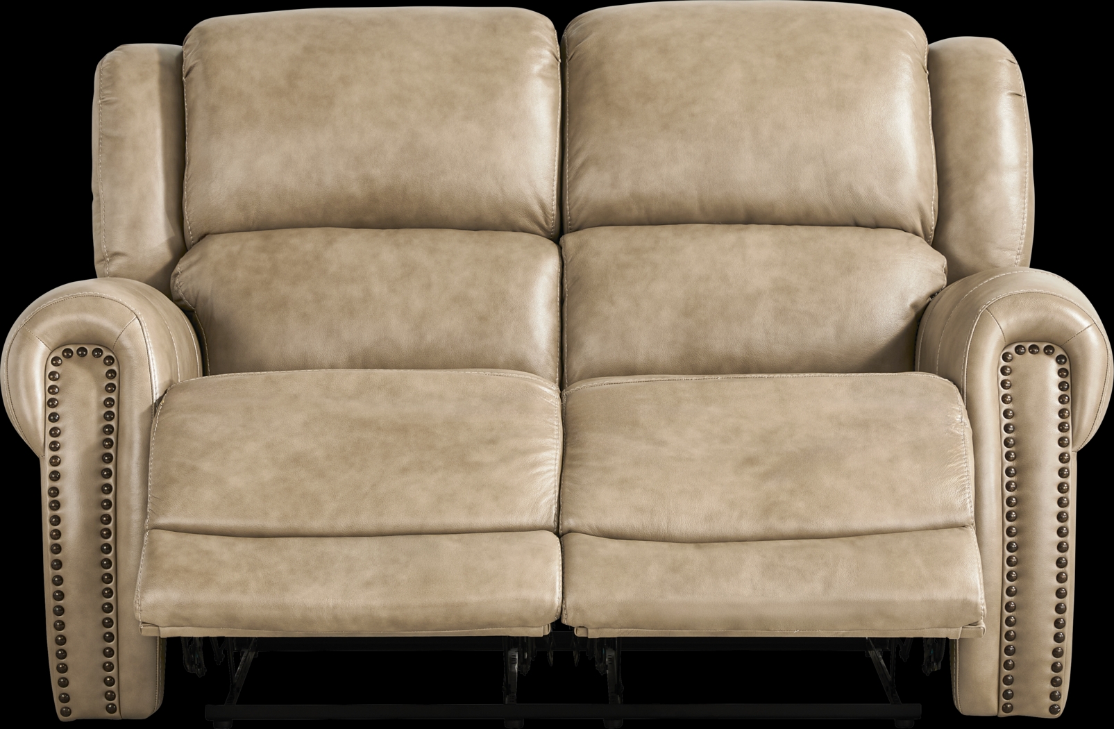 Churchill Taupe Reclining Loveseat - Thumbnail - Image 1