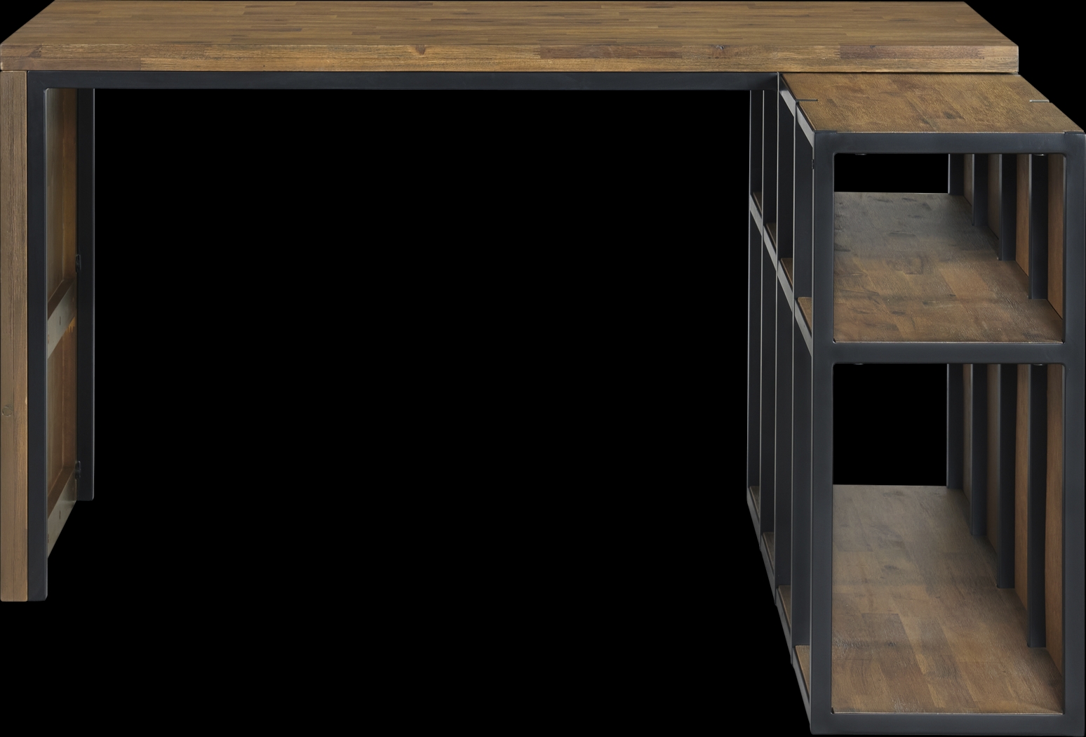 Churrea Brown L Desk with Storage - Thumbnail - Image 4