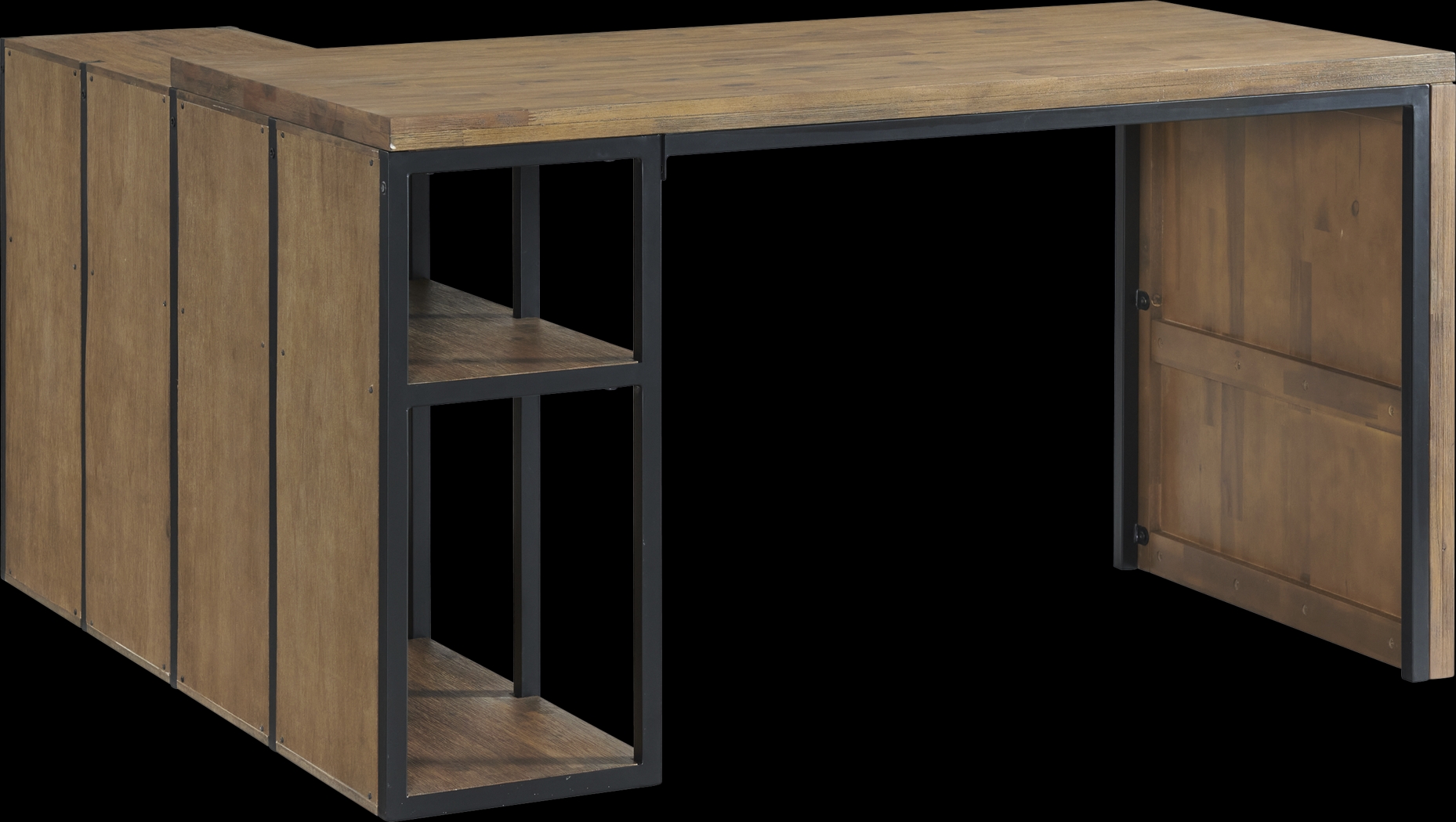 Churrea Brown L Desk with Storage - Thumbnail - Image 6
