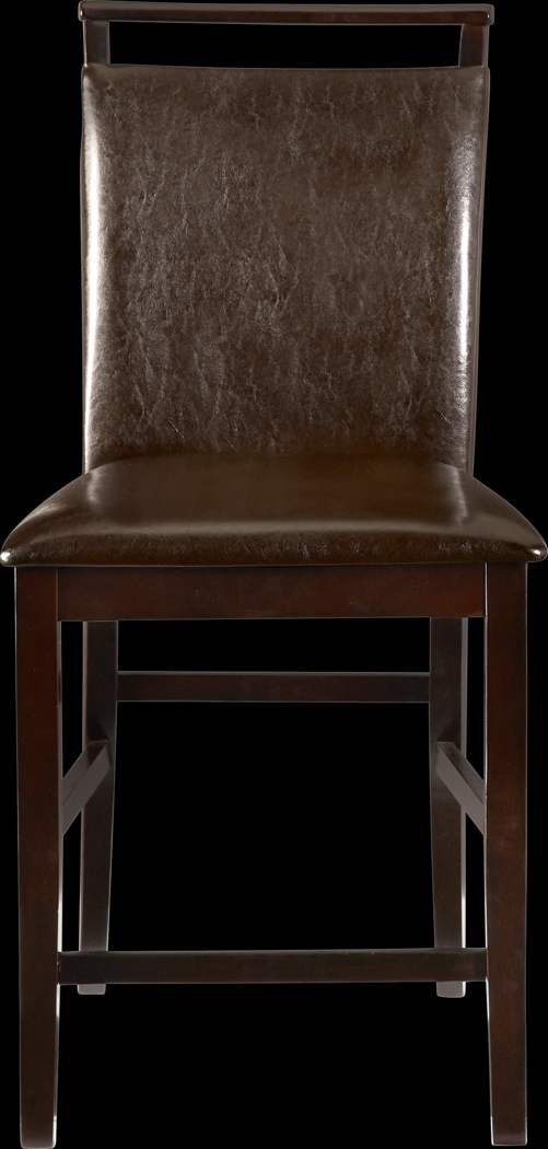 Ciara Espresso 5 Pc 48" Round Counter Height Dining Set with Brown Stools - Thumbnail - Image 5