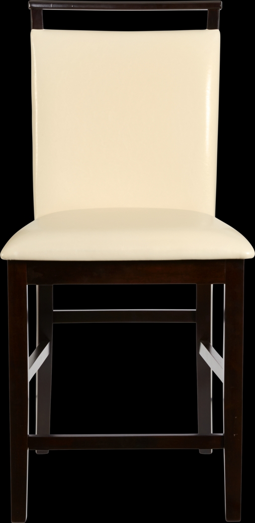 Ciara Espresso 5 Pc 48" Round Counter Height Dining Set with Cream Stools - Thumbnail - Image 4