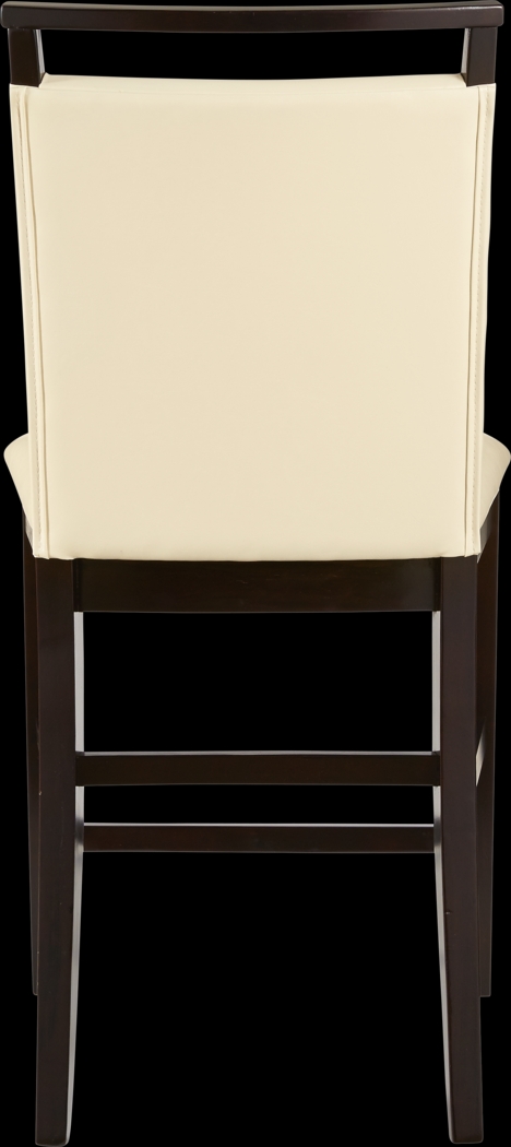 Ciara Espresso 5 Pc 48" Round Counter Height Dining Set with Cream Stools - Thumbnail - Image 5