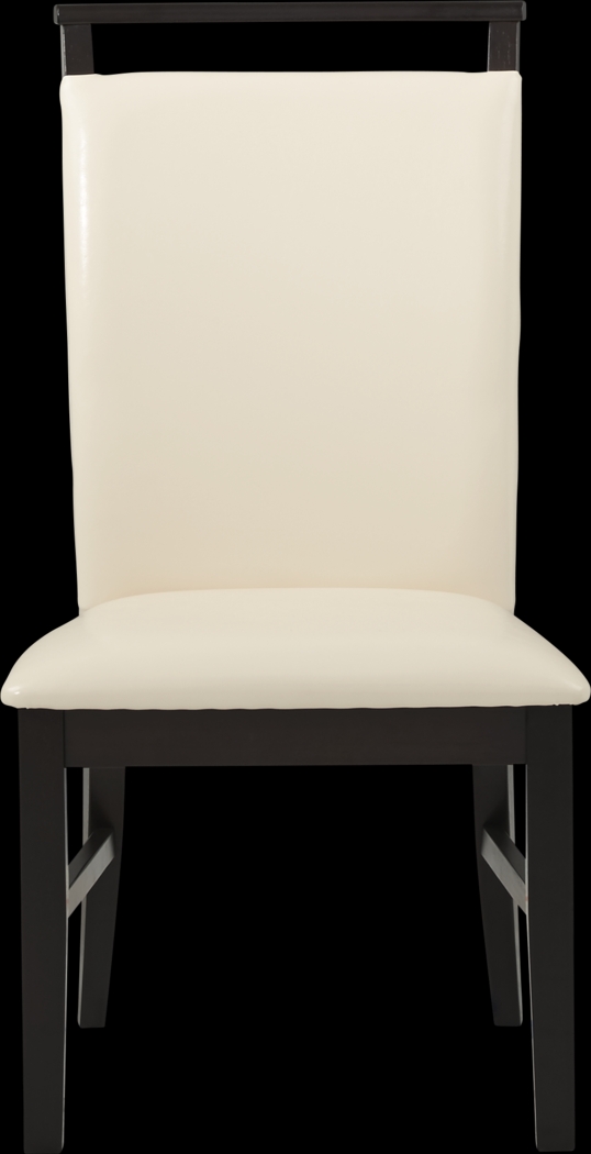 Ciara Espresso 5 Pc 54" Round Dining Set with Cream Chairs - Thumbnail - Image 4