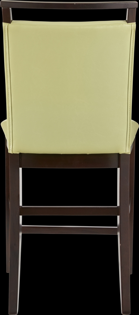 Ciara Espresso 5 Pc 54" Round Counter Height Dining Set with Green Stools - Thumbnail - Image 6