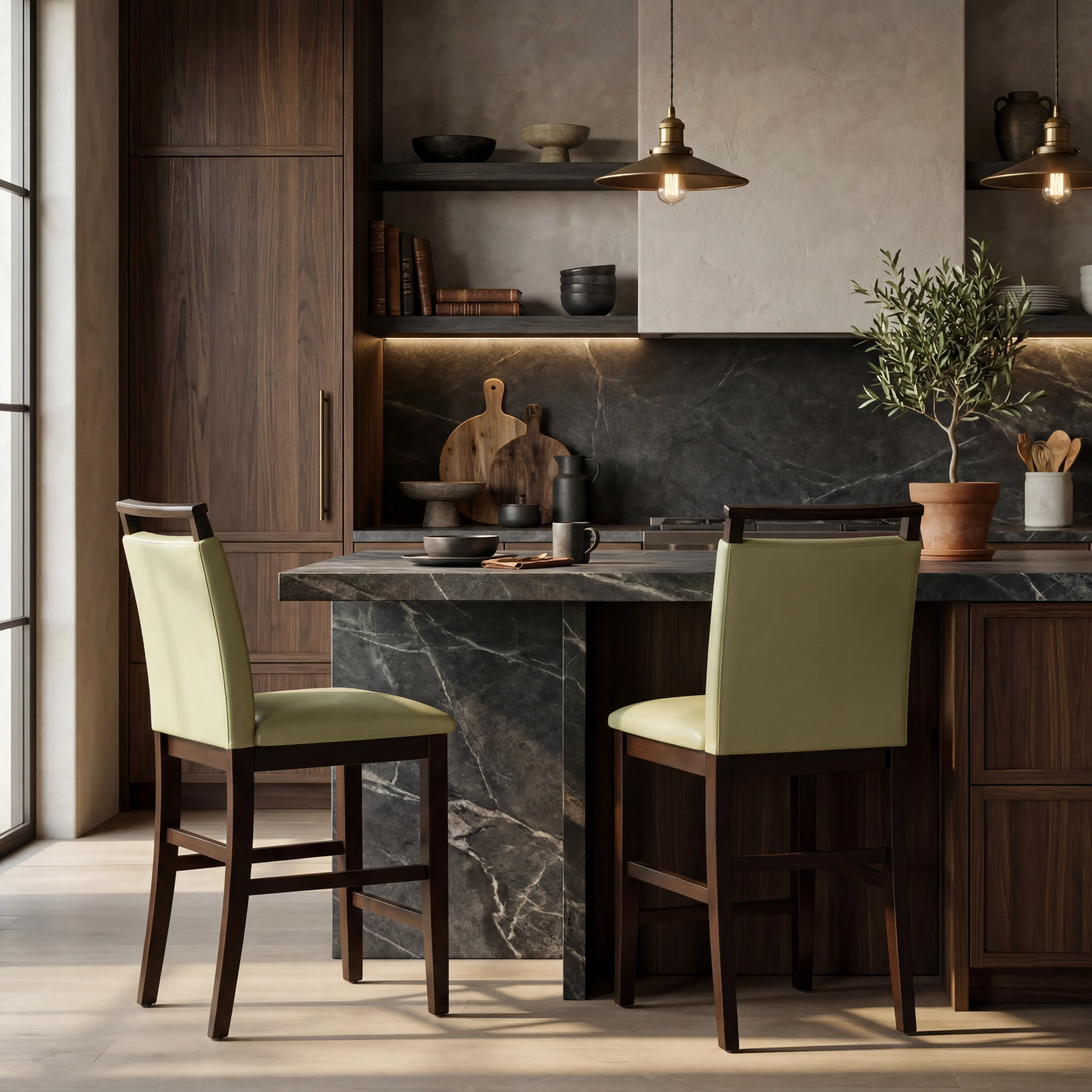 Ciara Green Counter Height Stool - Thumbnail - Image 4