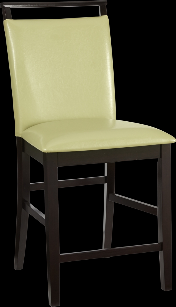 Ciara Espresso 5 Pc 54" Round Counter Height Dining Set with Green Stools - Thumbnail - Image 4