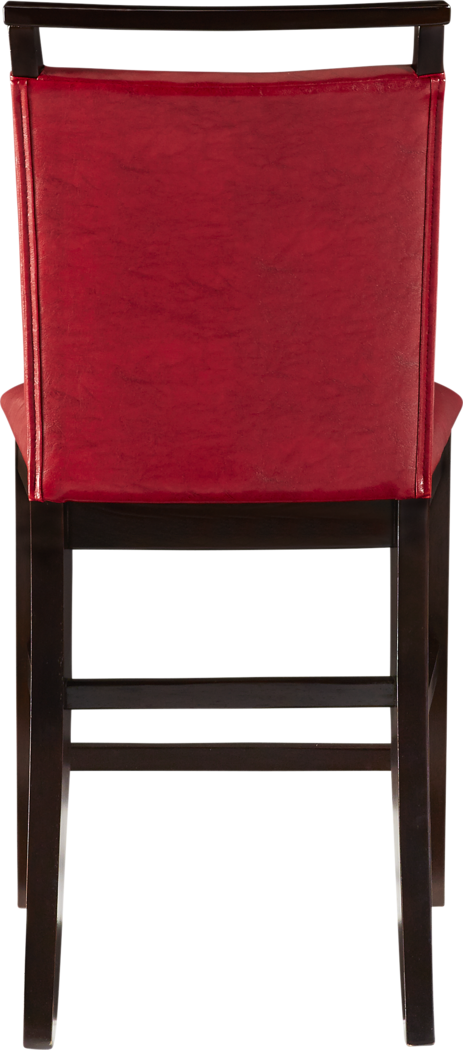 Ciara Espresso 5 Pc 48" Round Counter Height Dining Set with Red Stools - Thumbnail - Image 5