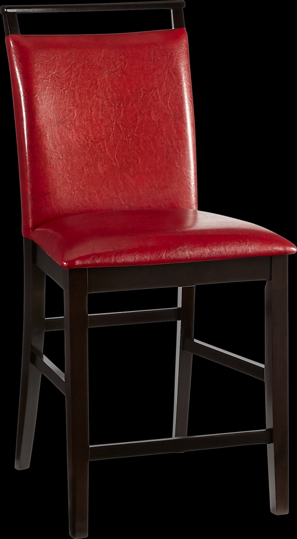 Ciara Red Counter Height Stool - Thumbnail - Image 1