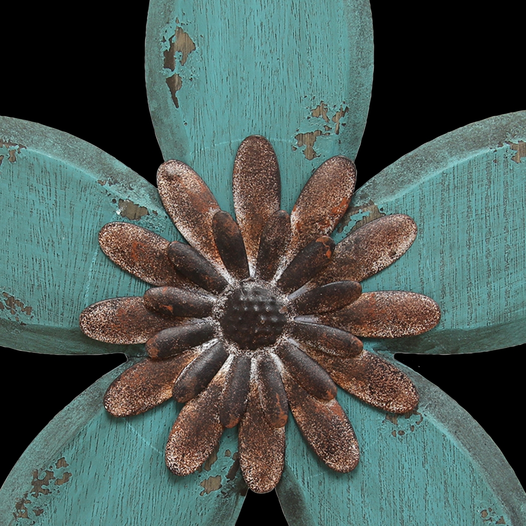 Cicero Blue Flower Wall Decor - Thumbnail - Image 2