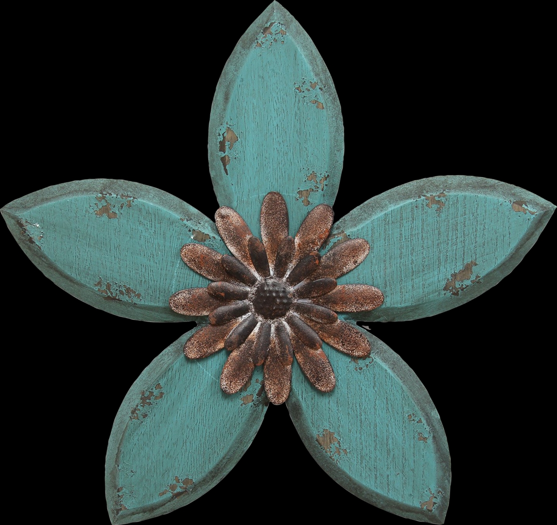 Cicero Blue Flower Wall Decor - Thumbnail - Image 1