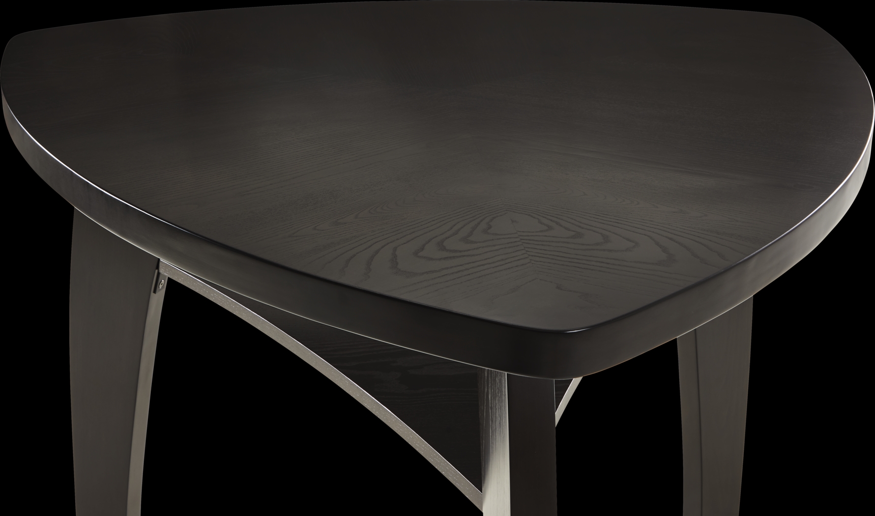 Cider Creek Chocolate 4 Pc Bar Height Dining Room With Vanilla Stools and Curved Bench - Thumbnail - Image 4