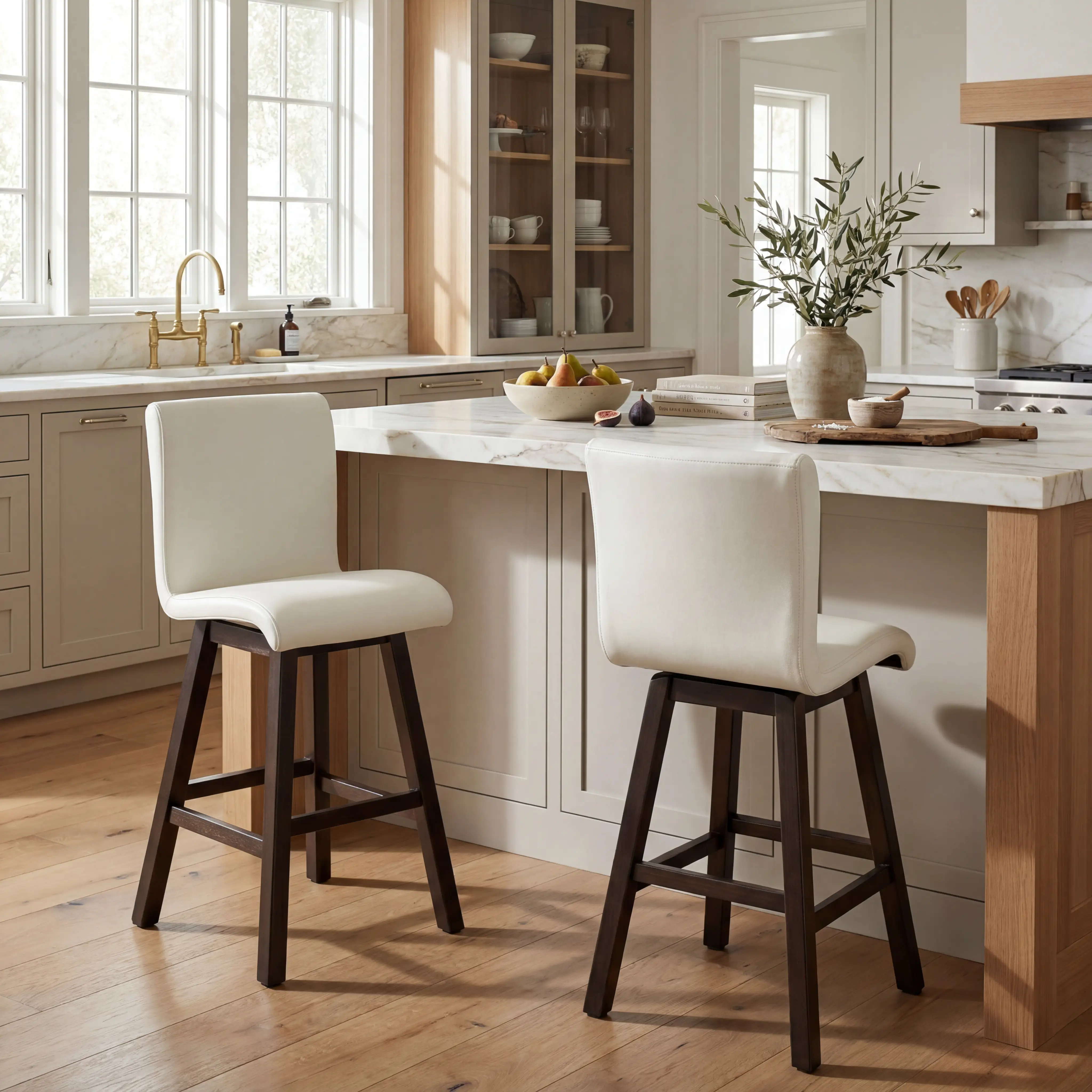 Cider Creek Chocolate 4 Pc Bar Height Dining Room With Vanilla Stools - Thumbnail - Image 8