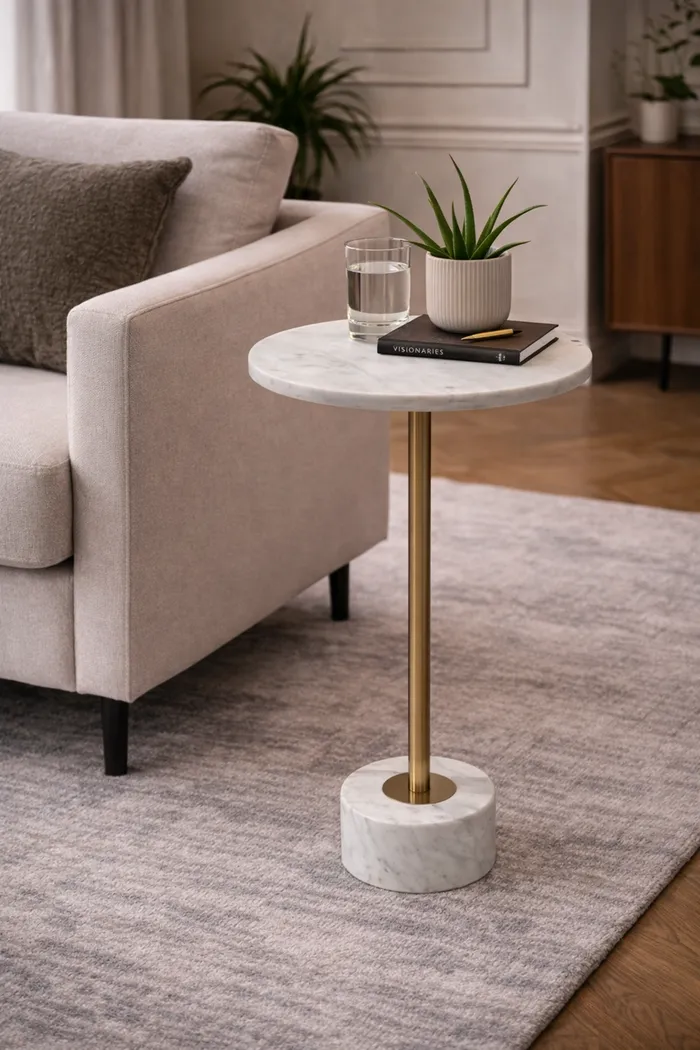 Cileya Gold/White Accent Table - Thumbnail - Image 3